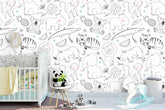 Hand Drawn Animals Wallpaper